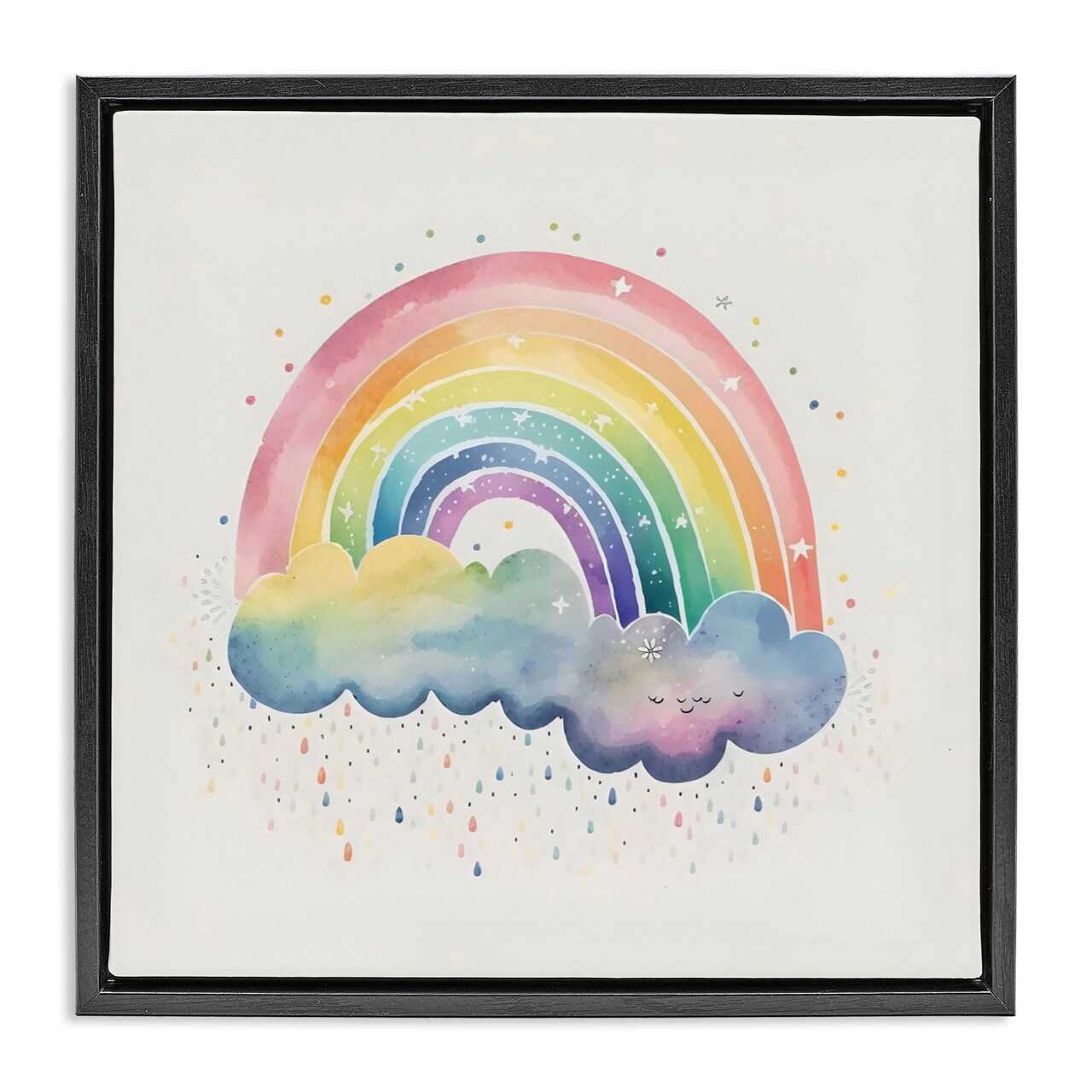 Stupell Industries Bright Boho Rainbow & Stars Floating Frame, design by Creative Studio